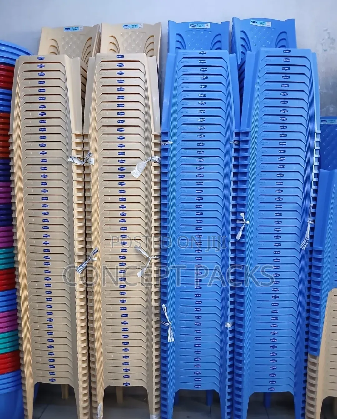 Plastic Kenpoly Armless Chairs.