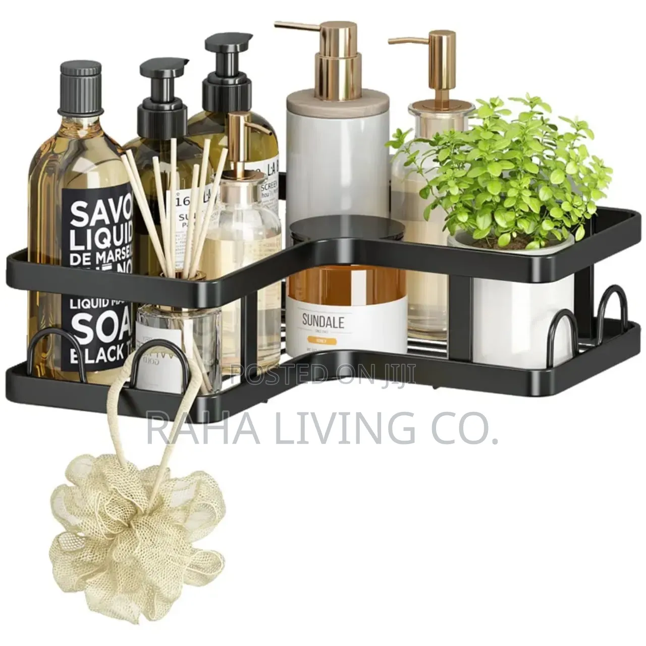 5pc Triangular Shower Caddy Wall Organizer | No Drilling