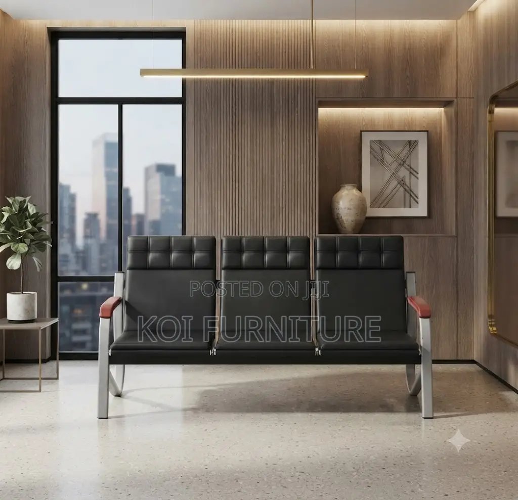 Office Sofa; Leather Five Seaters Executive Office Meetings Sofa Sets