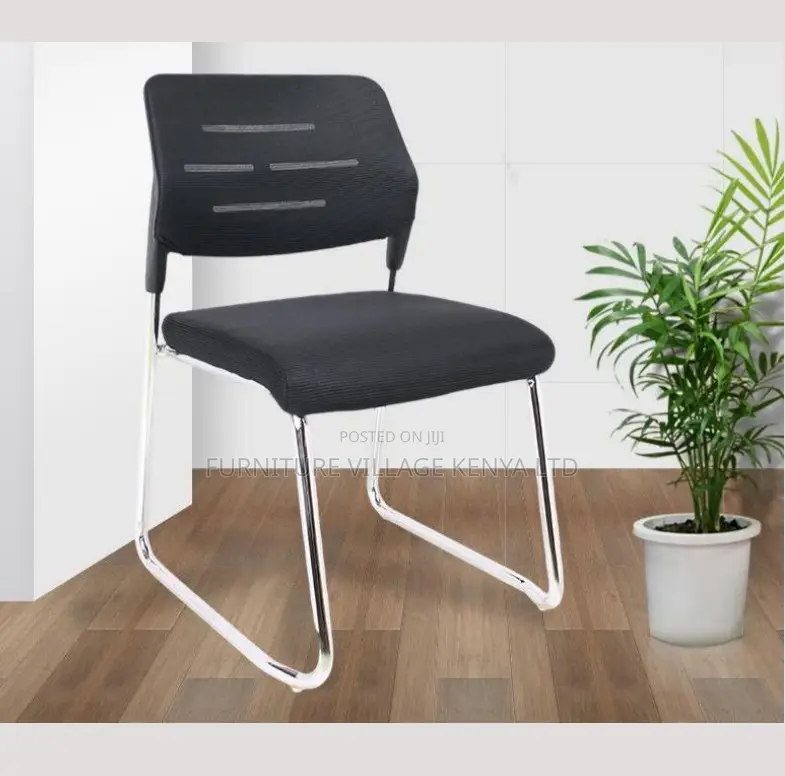 Modern Black Mesh Waiting Seat for Office
