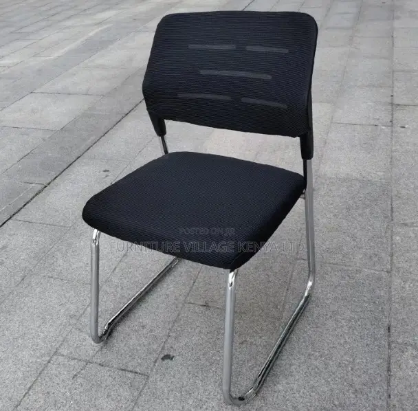 Modern Black Mesh Waiting Seat for Office