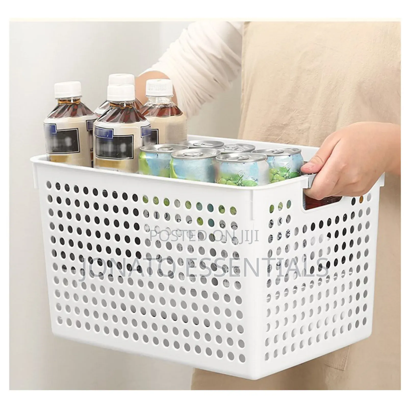 Plastic Storage Baskets Wardrobe Kitchen Organizer Bins
