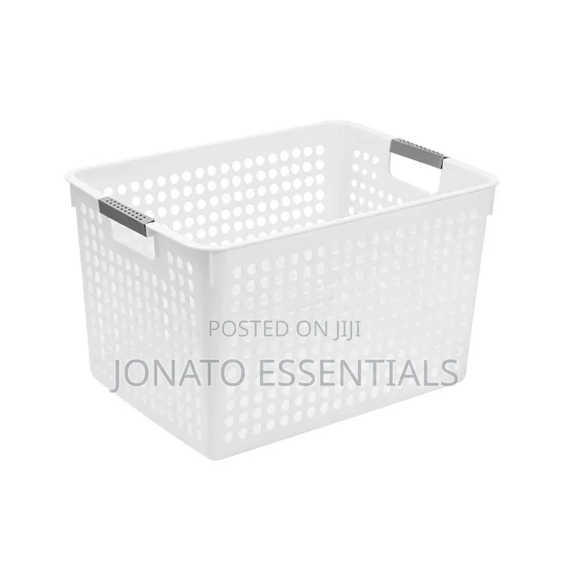 Plastic Storage Baskets Wardrobe Kitchen Organizer Bins