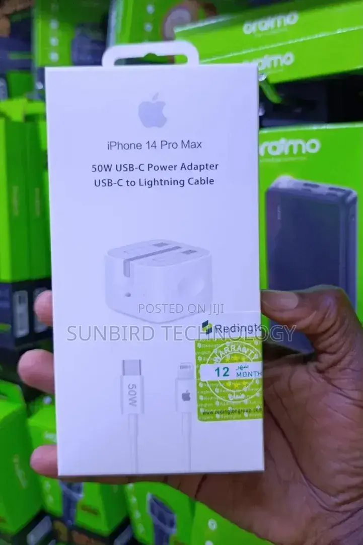 50w iPhone 14 Promax Power Adapter Usb-C to Lightning Cable