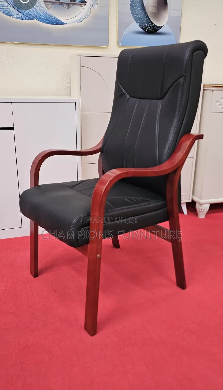 Executive Office Leather Visitor's Chair
