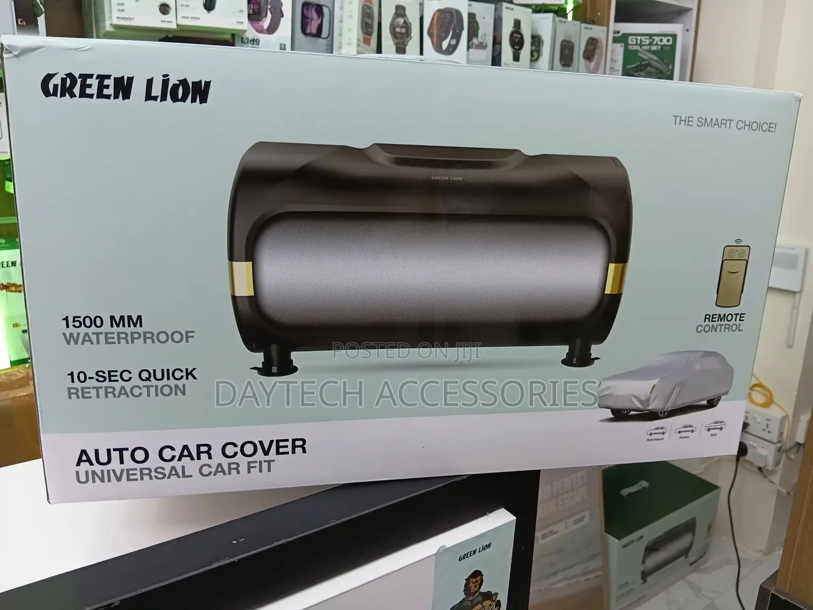 Green Lion Universal Auto Car Cover With Remote Control.