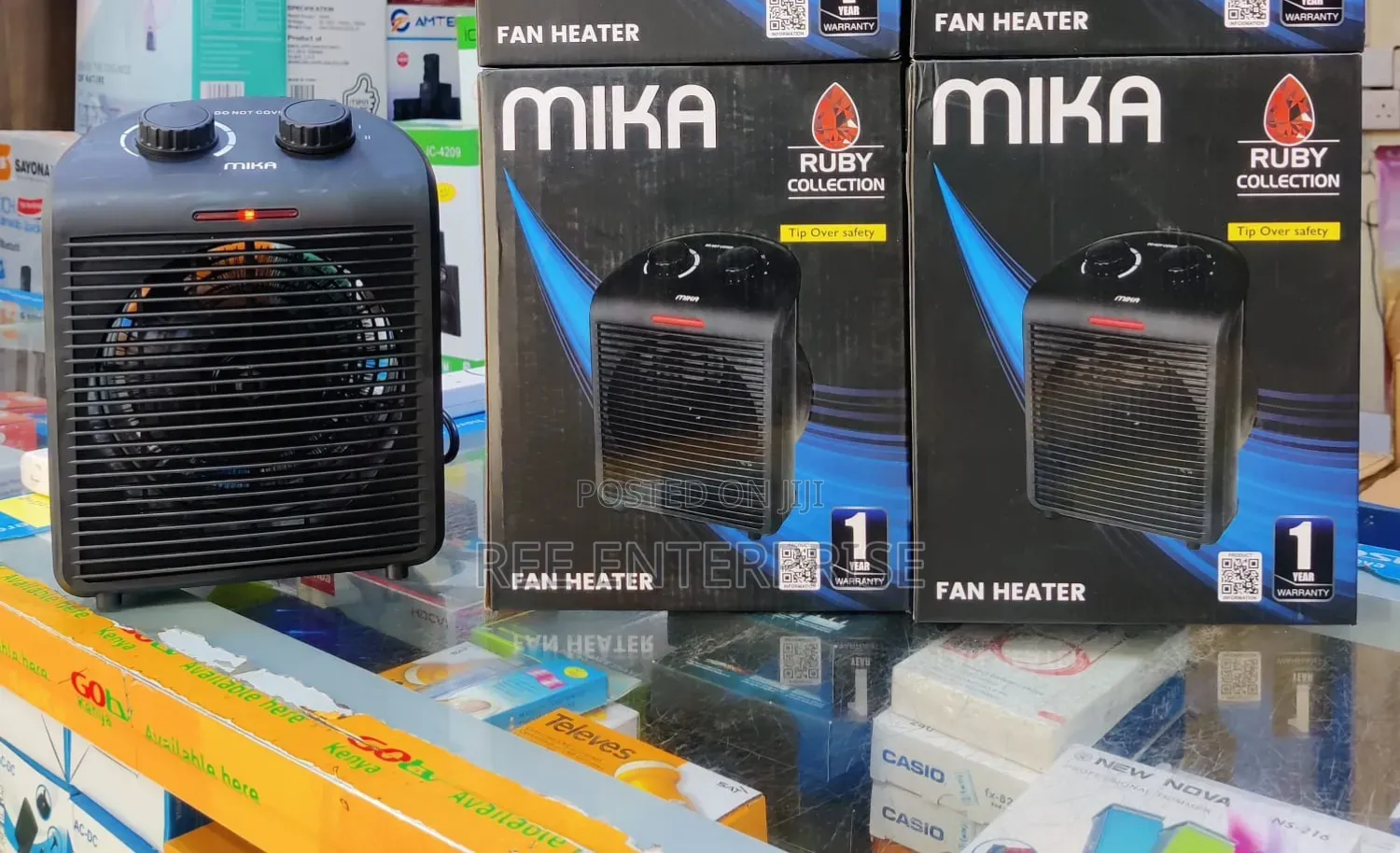 Fan Heater, 1000w-2000w, Mika Brand Grey
Mh105g