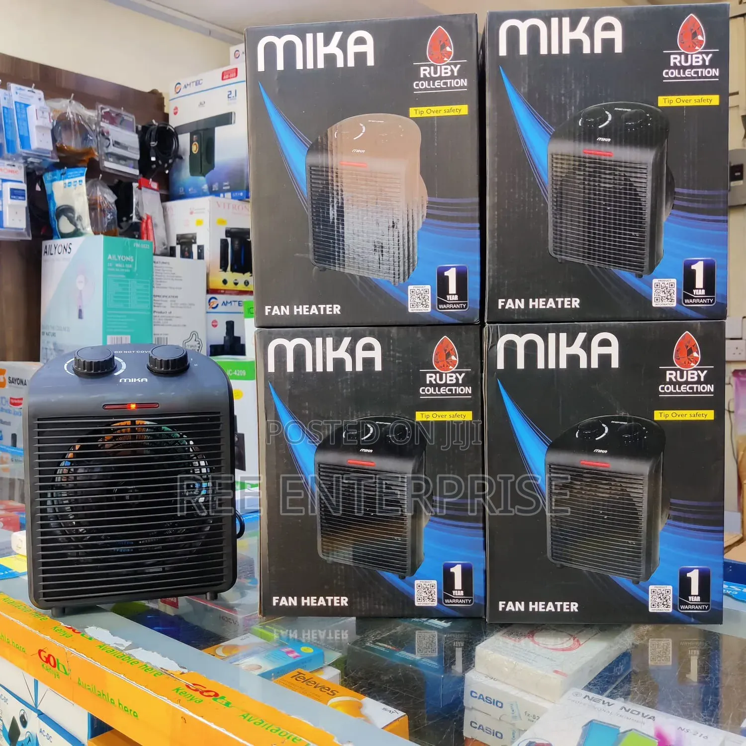 Fan Heater, 1000w-2000w, Mika Brand Grey
Mh105g
