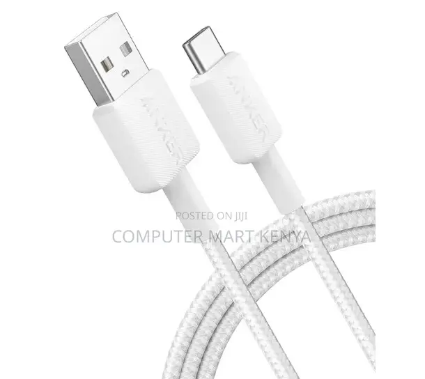 Anker 322 Usb-a to Usb-C Cable (6ft Braided) White