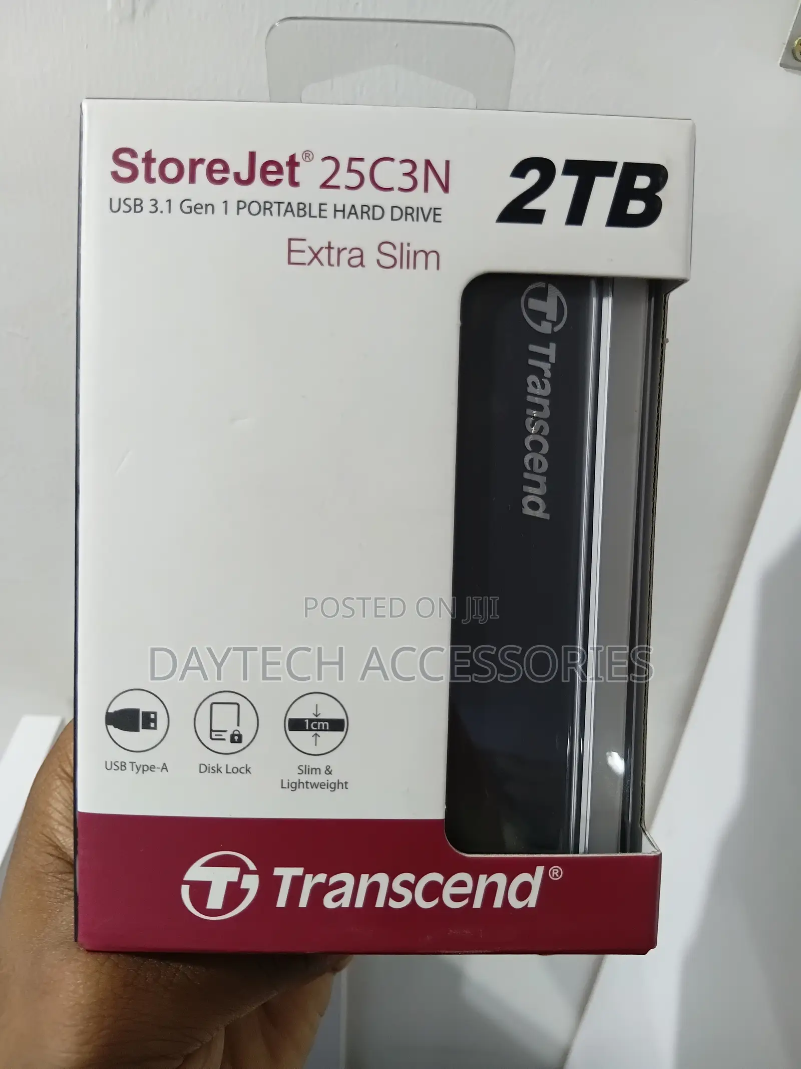 Transcend Storejet 25c3n 2tb Portable Hard Drive - Black