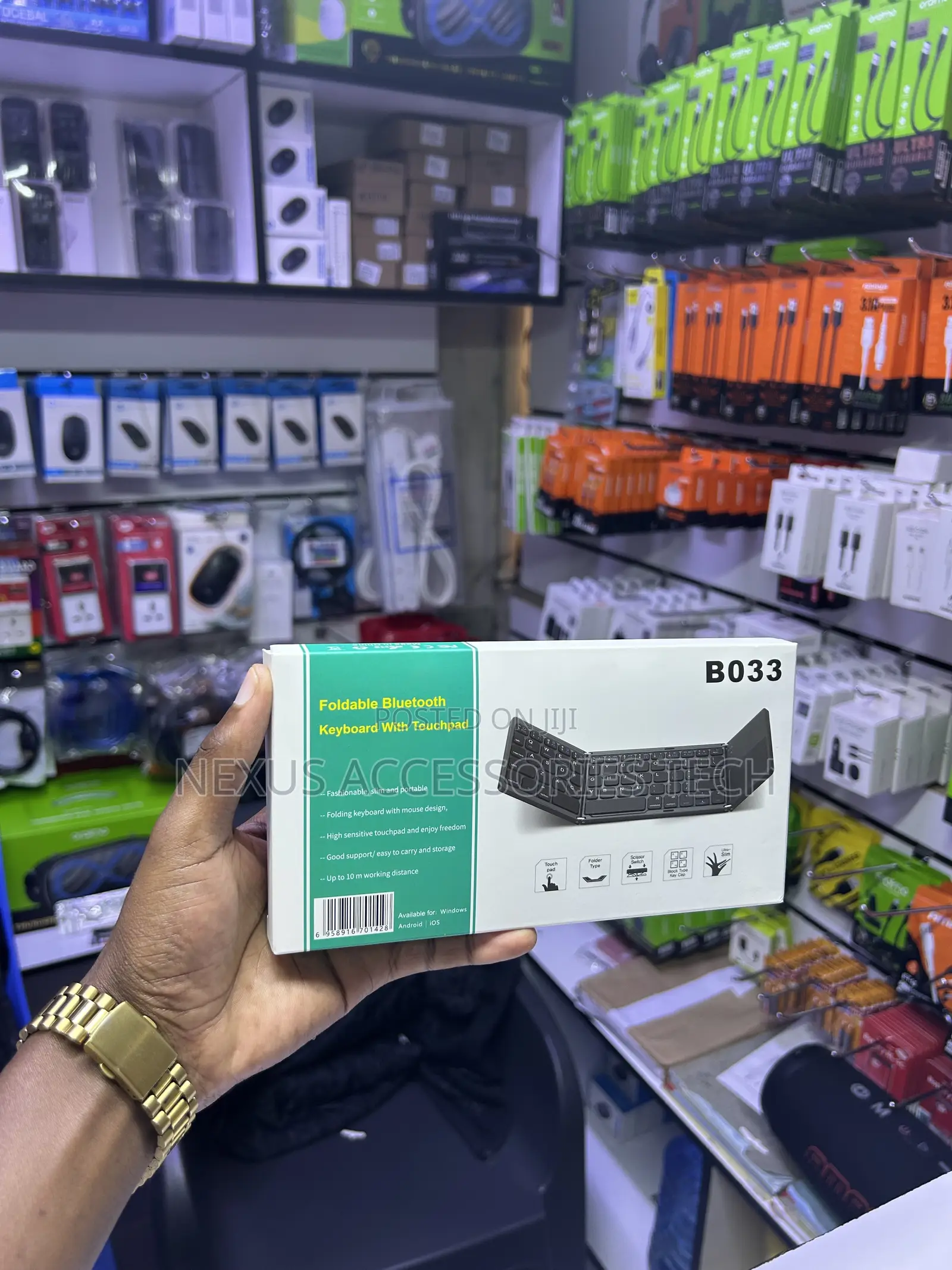 Foldable Wireless Bluetooth Keyboard With Touchpad for Android, Ios.