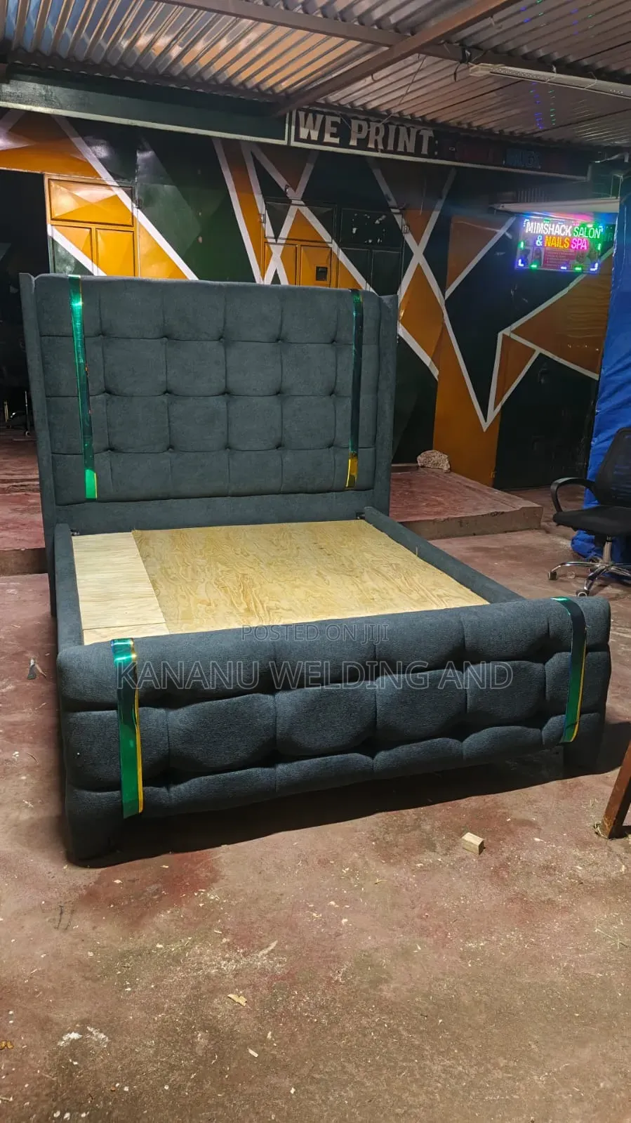 Navy Blue Chester Bed 5*6