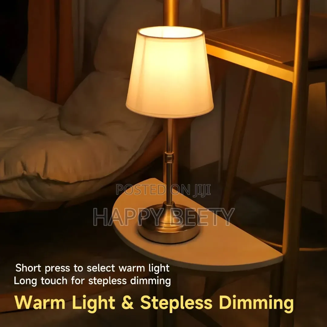 Vintage Metal Table Lamp – Rechargeable Cordless Led Bedside Light
