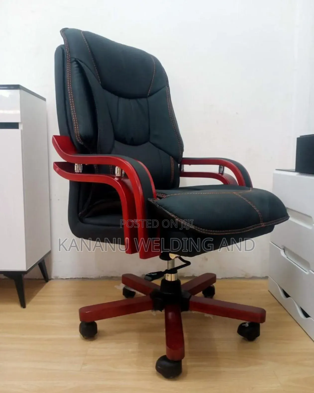 Executive Black Padded Office Chair