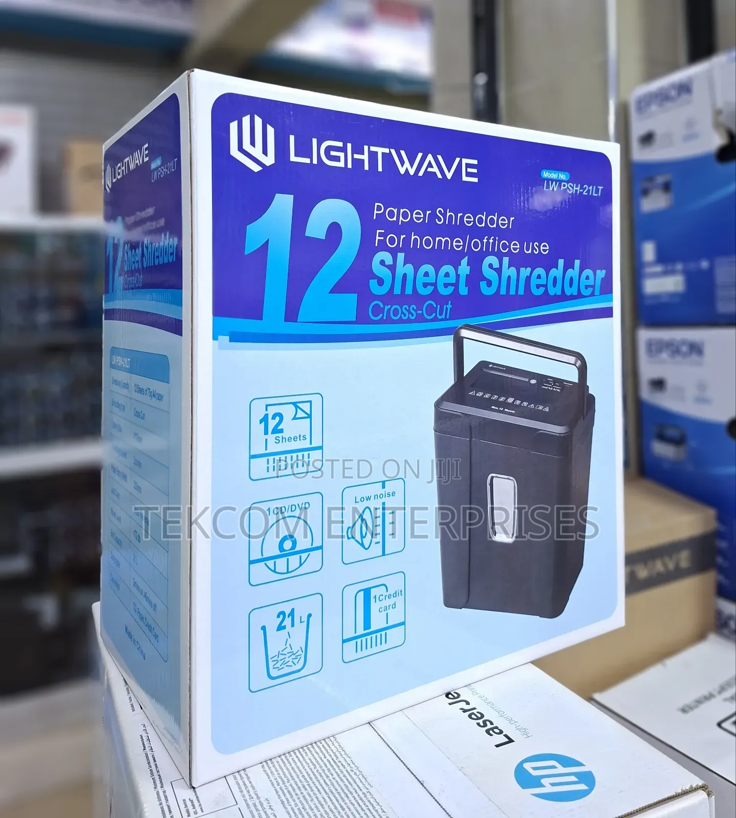 Lightwave Paper Shredder 12 Sheets Cross-Cut PSH-21lt