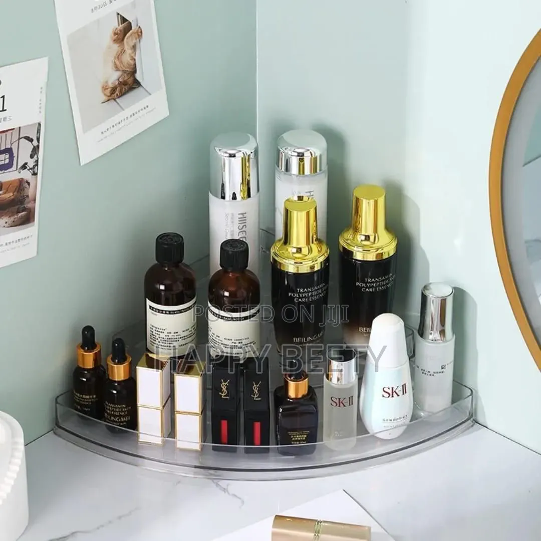  3 Layer Acrylic Cosmetic Corner Organizer/ Kitchen Spice Organizer