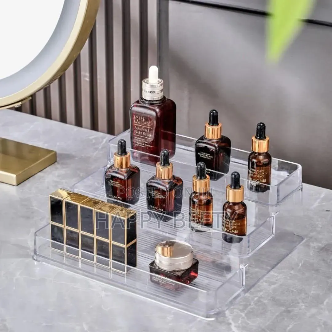*3 Step/Tier Clear Acrylic Perfume/Cosmetic Display Rack
