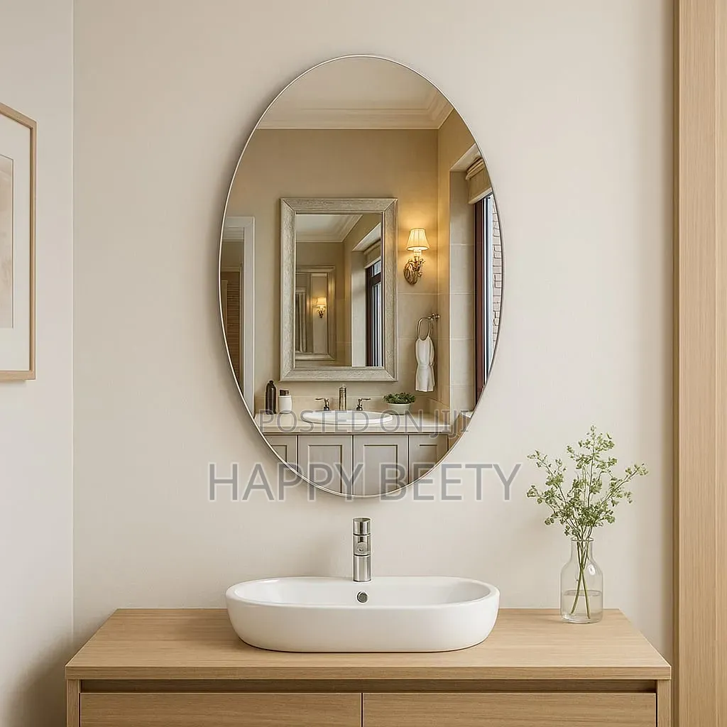 Peel and Stick Oval Mirror
