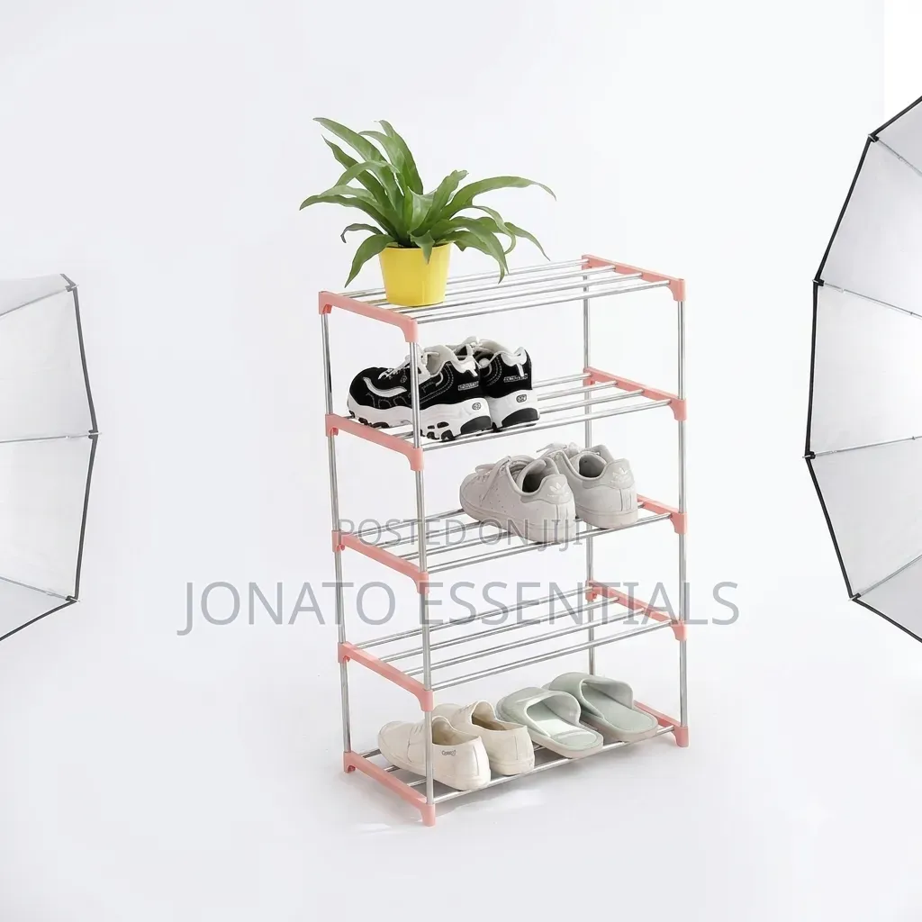 5-Tier Mini Metal Shoe Rack Space Saving Organizer