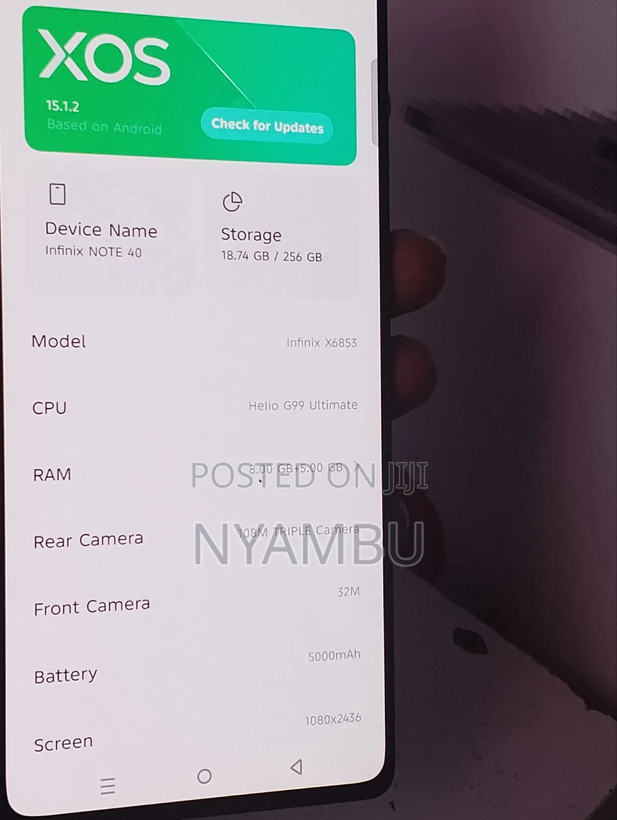 Infinix Note 40 256 GB Black