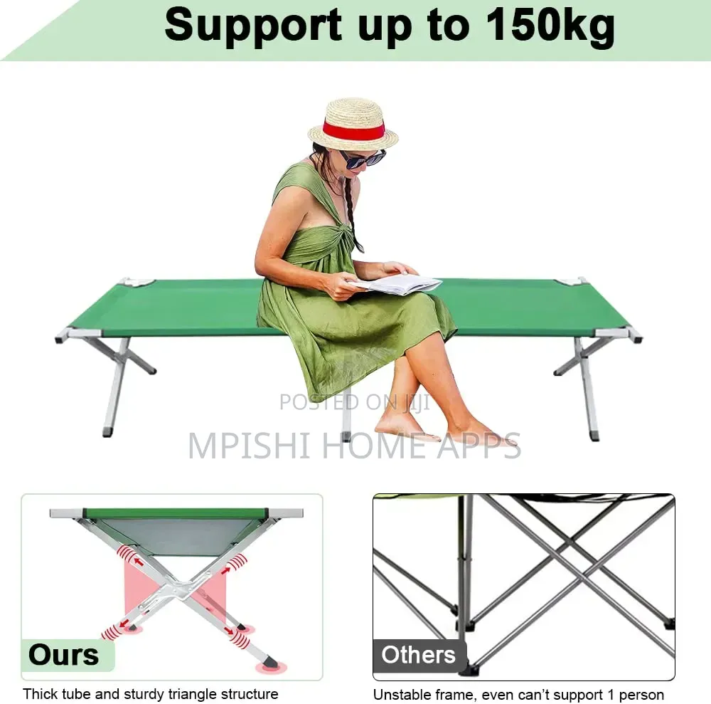 Foldable Camping Bed Green