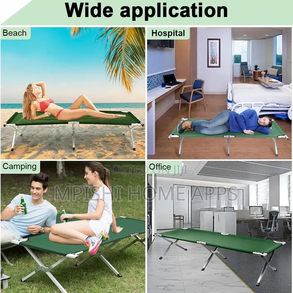 Foldable Camping Bed Green