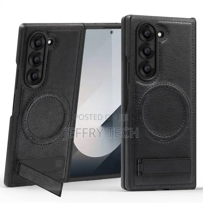 Samsung Galaxy Fold 6 Leather Case Magsafe With Stand