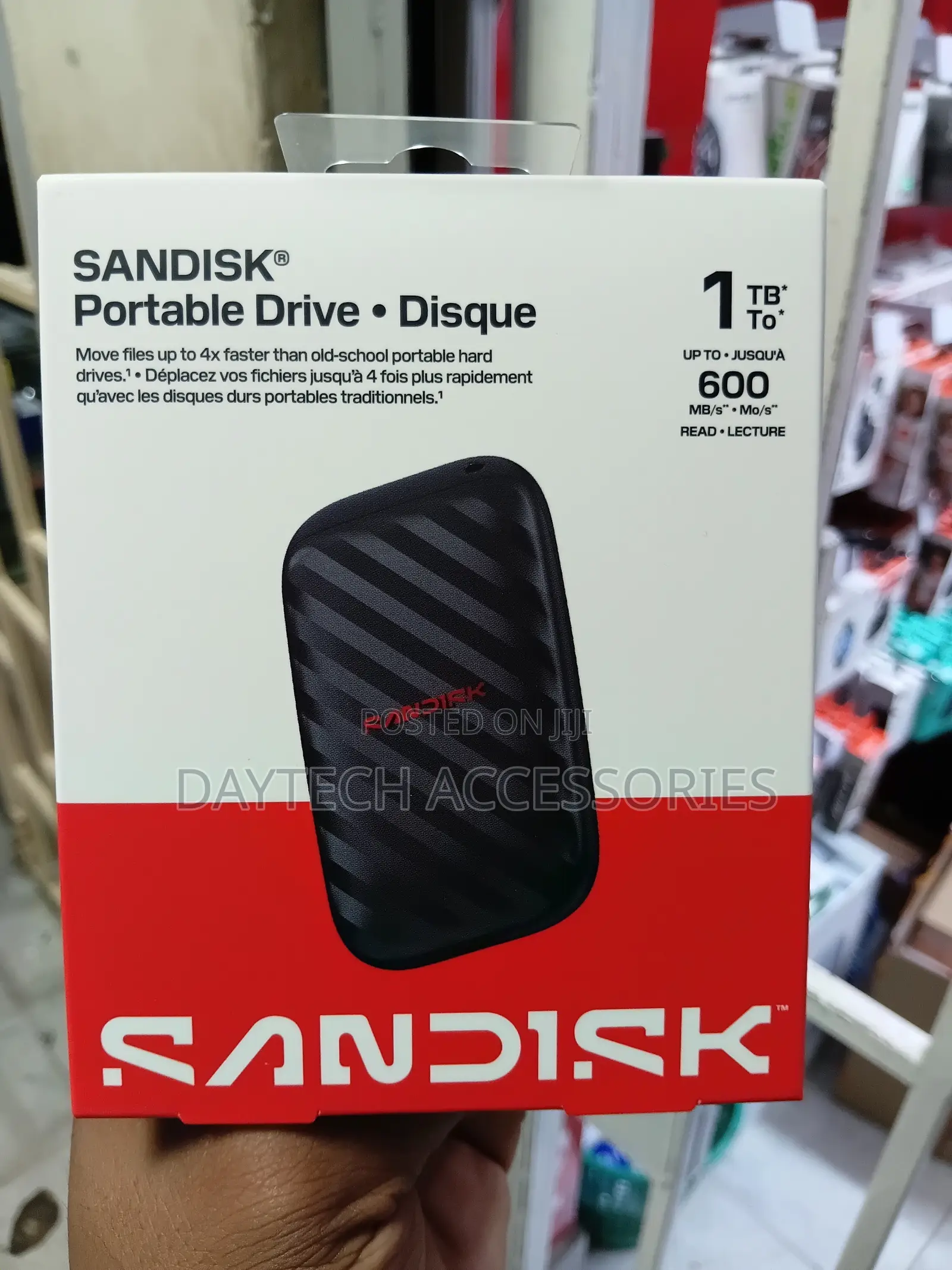 Sandisk Portable SSD (Model Sdssde10) With 1tb of Storage Capacity.