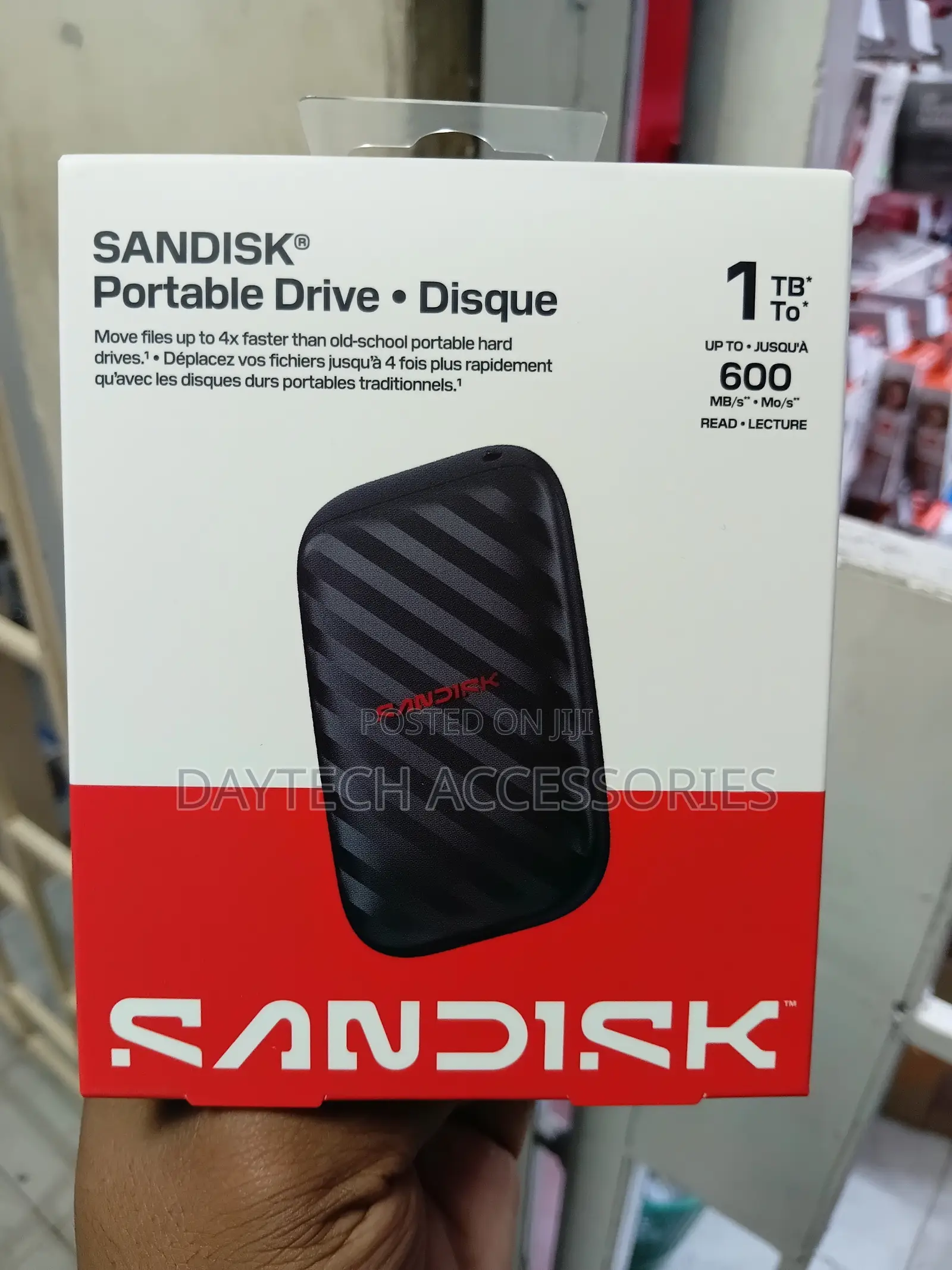 Sandisk Portable SSD (Model Sdssde10) With 1tb of Storage Capacity.