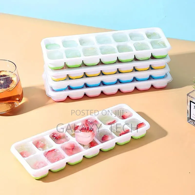 14 Holes Ice Cube Tray(Silicone Base Lid)