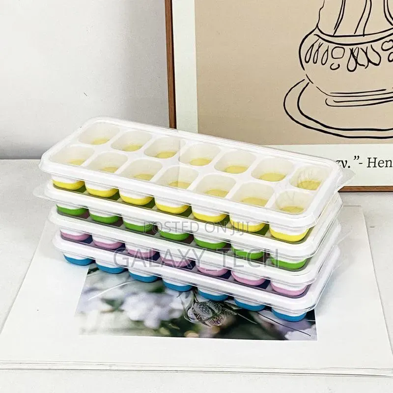 14 Holes Ice Cube Tray(Silicone Base Lid)