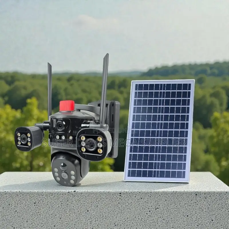 Cloud Storage Support 20mp Ultra Hd 4g PTZ Triple Lens Solar Camera