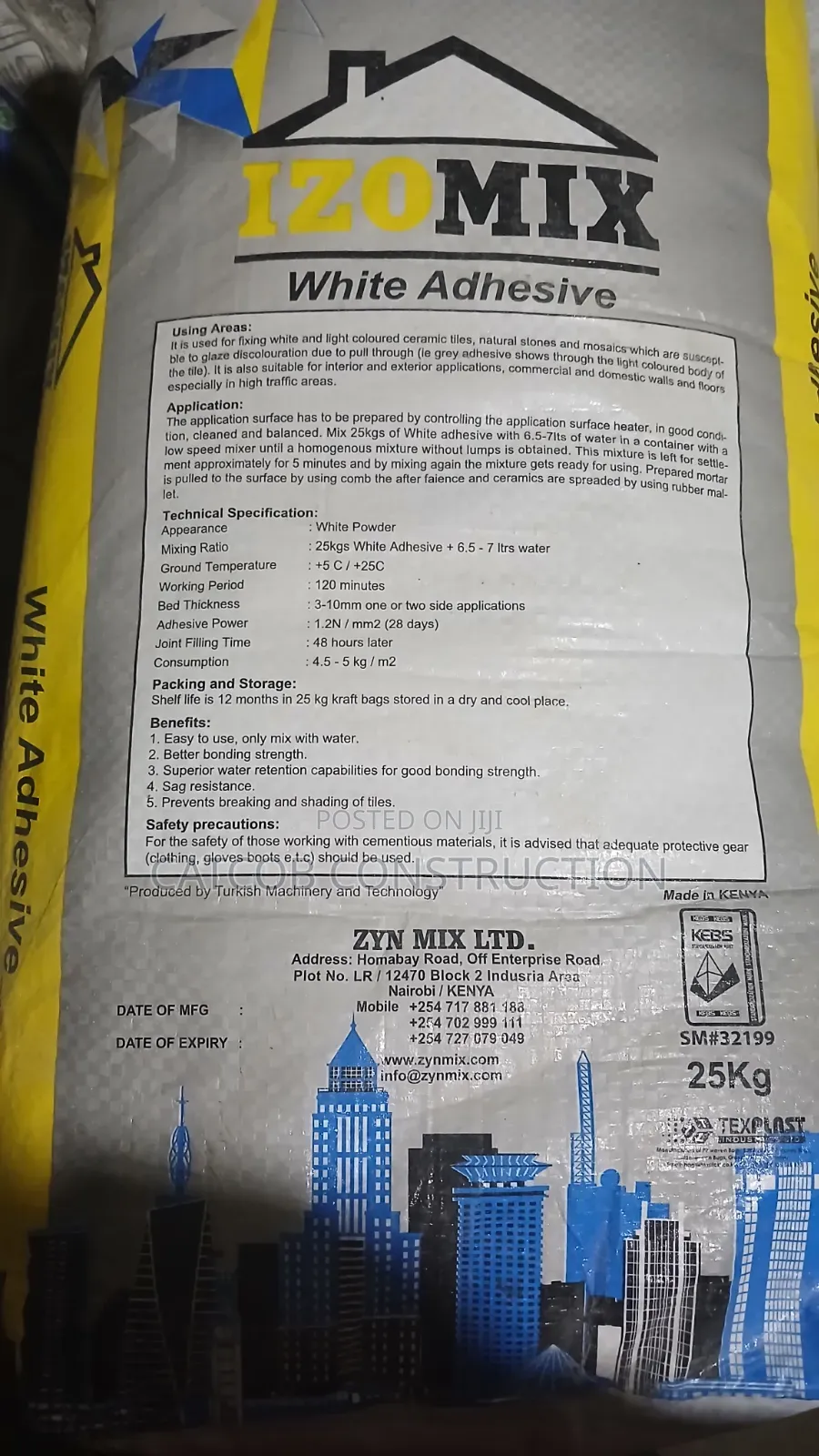 Izomix White Adhesive (25kg)