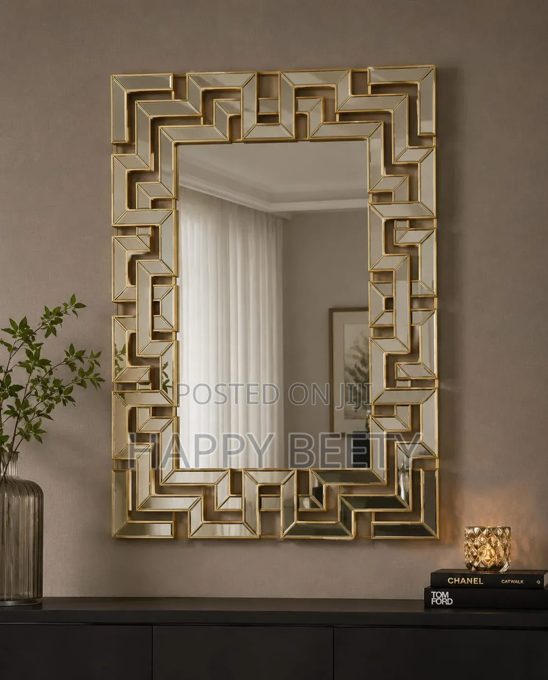  *Luxury Geometric Decorative Wall Mirror* L