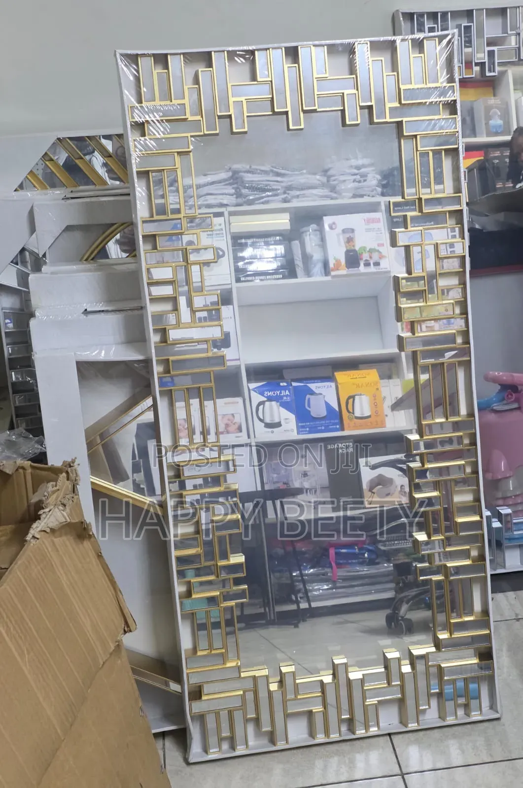  *Luxury Structured Frame Decorative Mirror(Biggest )*
