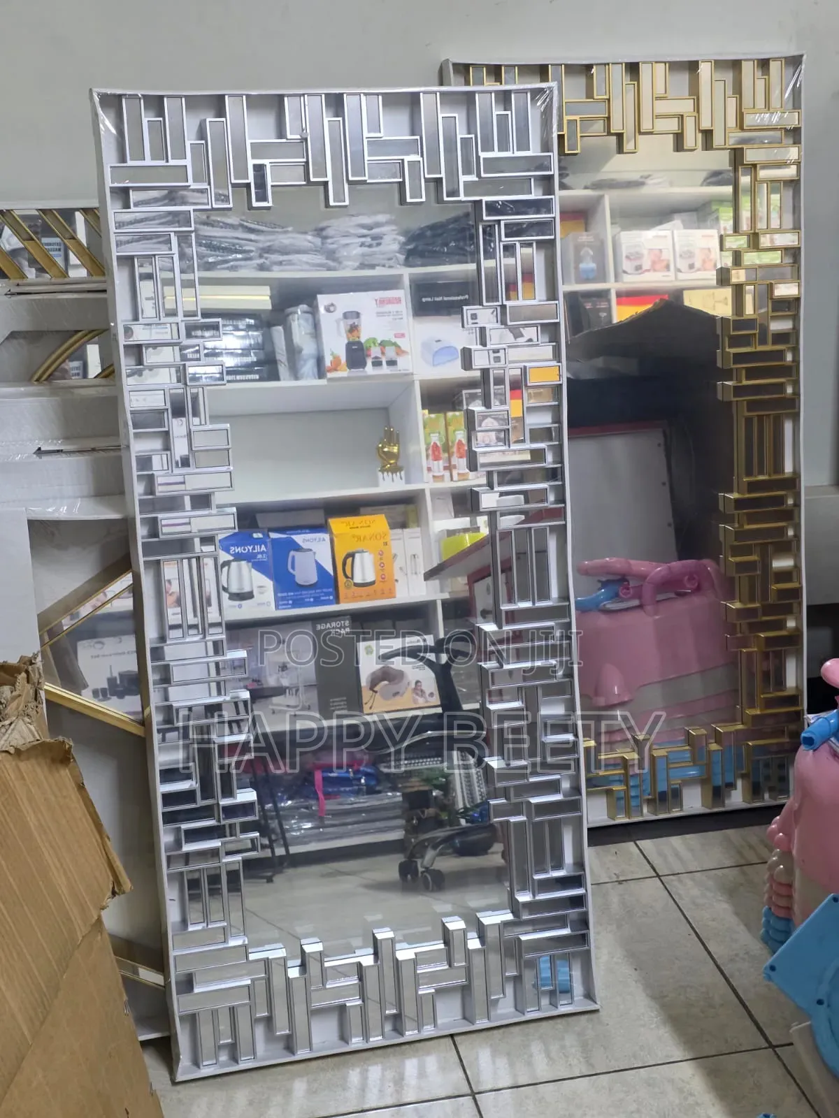  *Luxury Structured Frame Decorative Mirror(Biggest )*