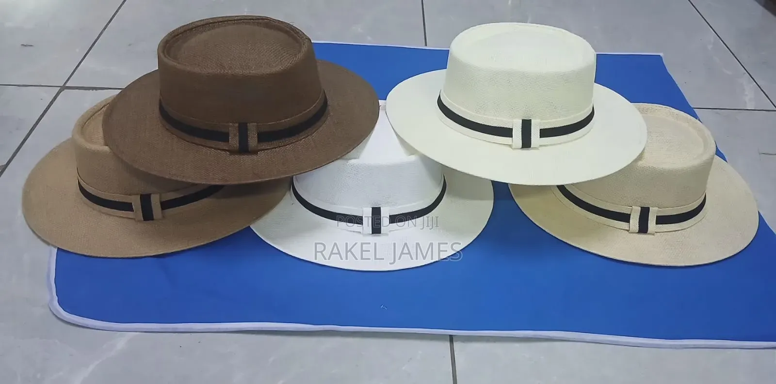 Brown Boater Hat