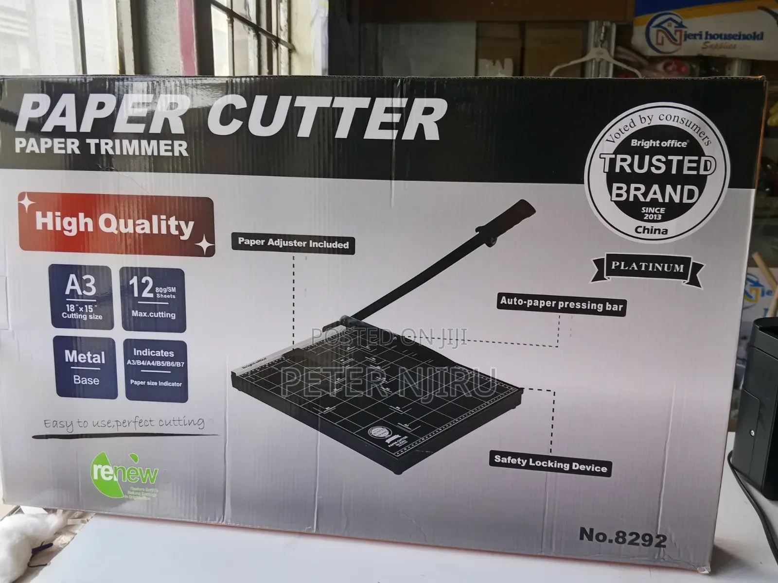 A3 Paper Cutter (Model 8292) Is a Heavy-Duty, Metal-Base Guillotine