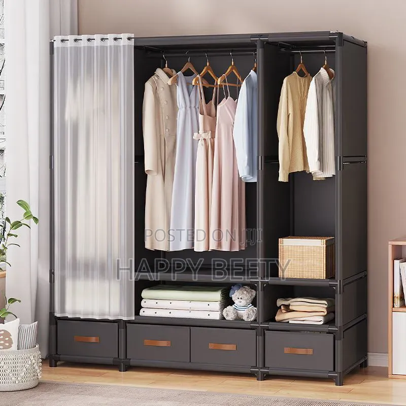 Elegant Heavy Duty Metallic Wardrobe