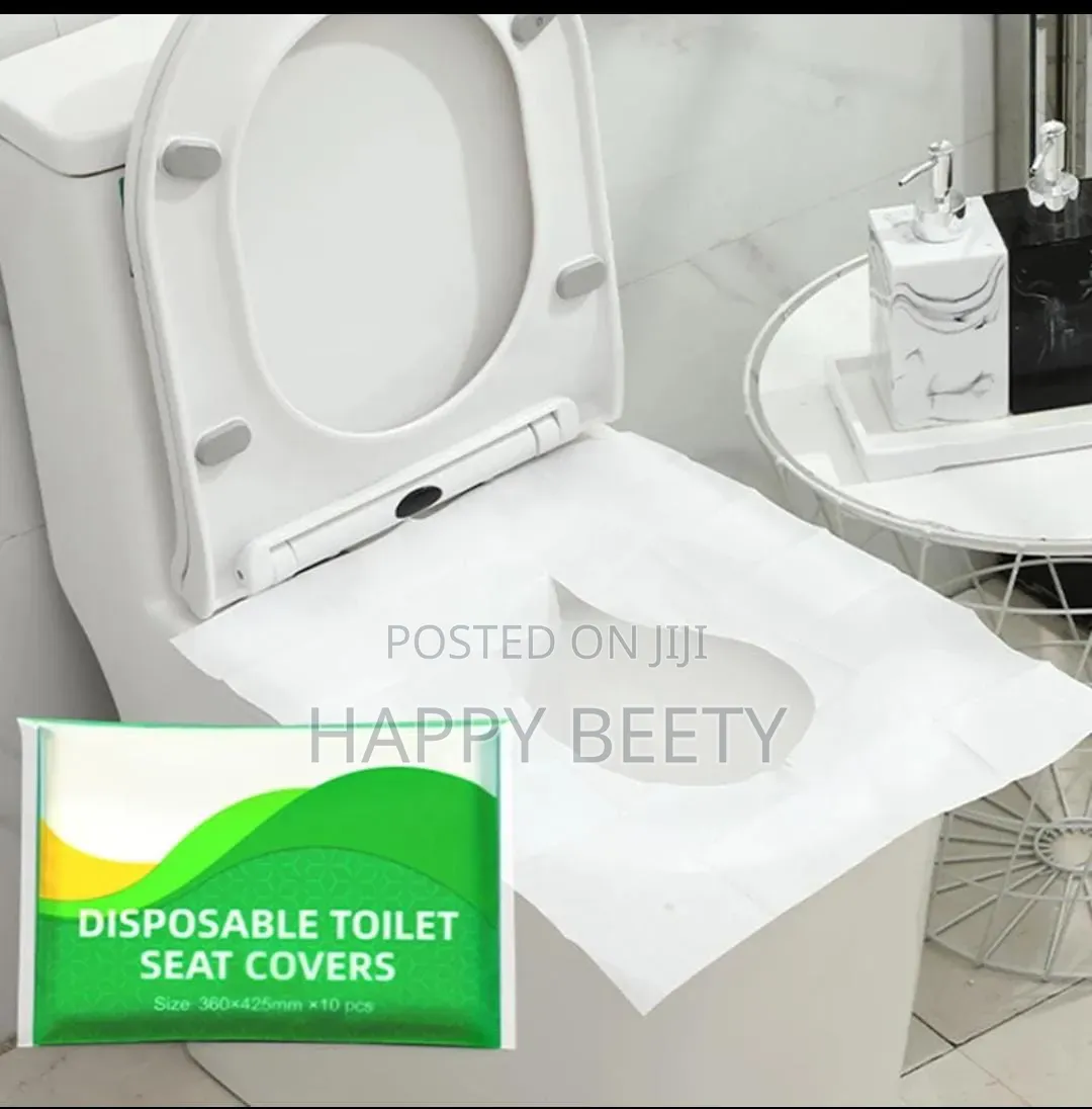 10pcs Disposable Toilet Seat Cover Wood Pulp Paper Toilets Mat