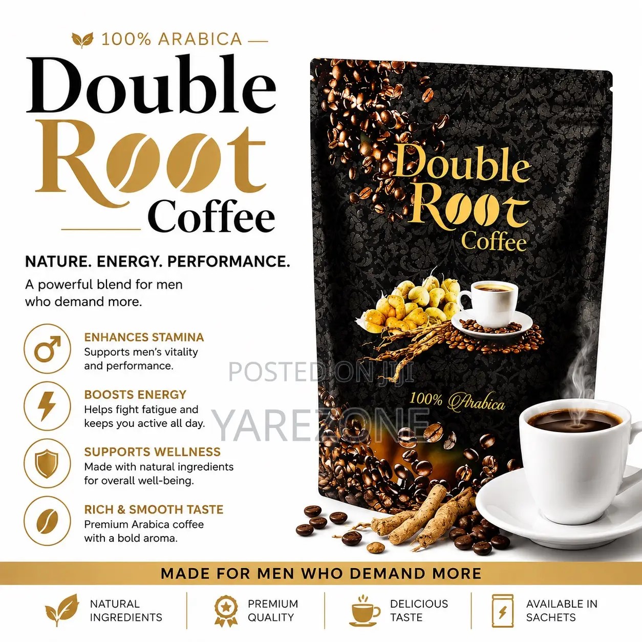 Doube Root Coffee for Men Boost( 6sachets)