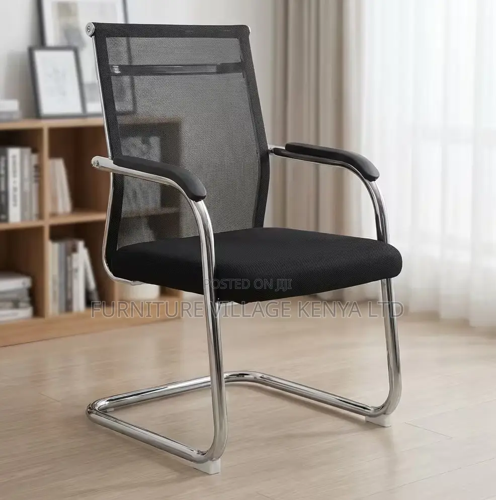 Modern Waiting Chair With Caushion and Mesh Backres