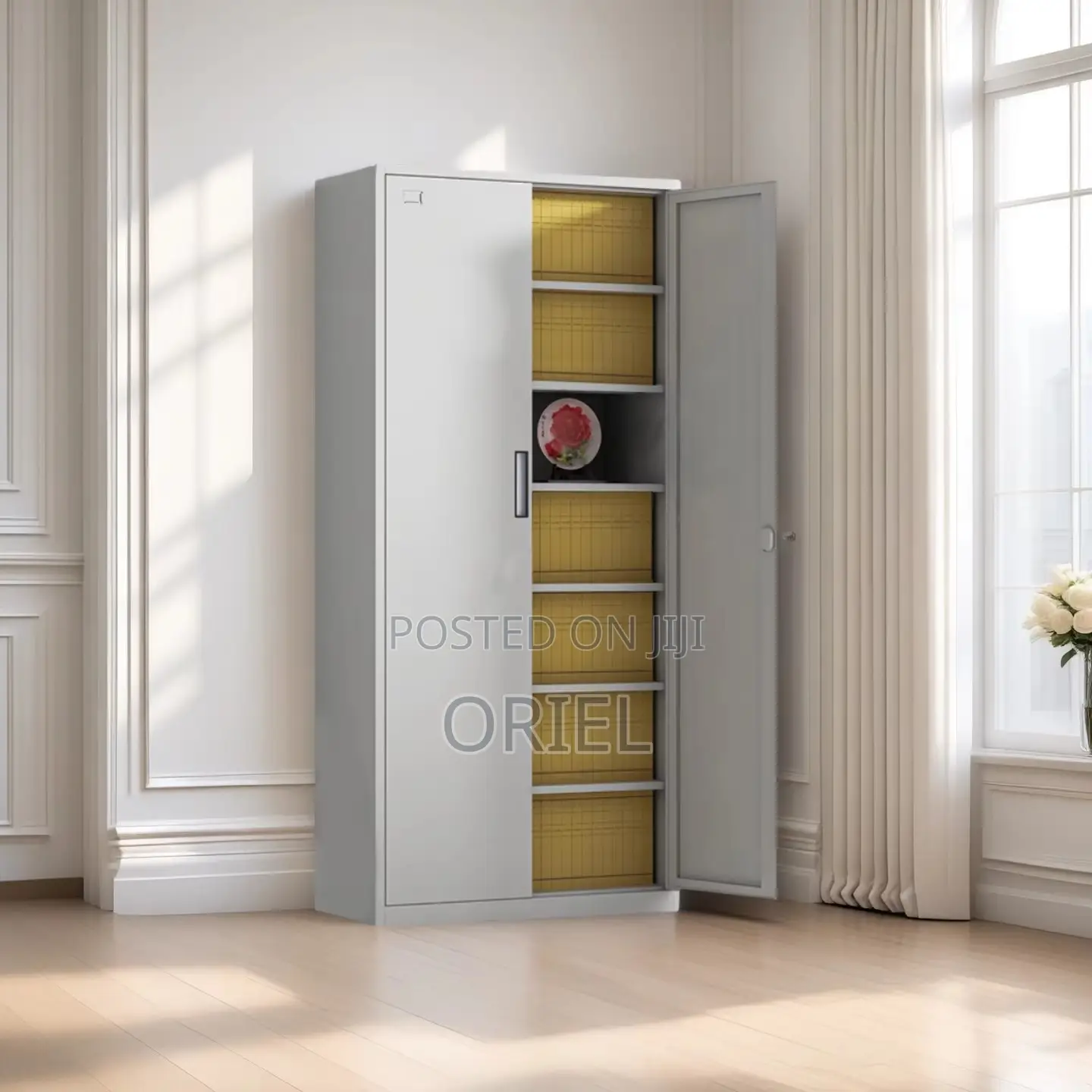 Office Cabinet : Steel 2-Door Office Storage Cabinet