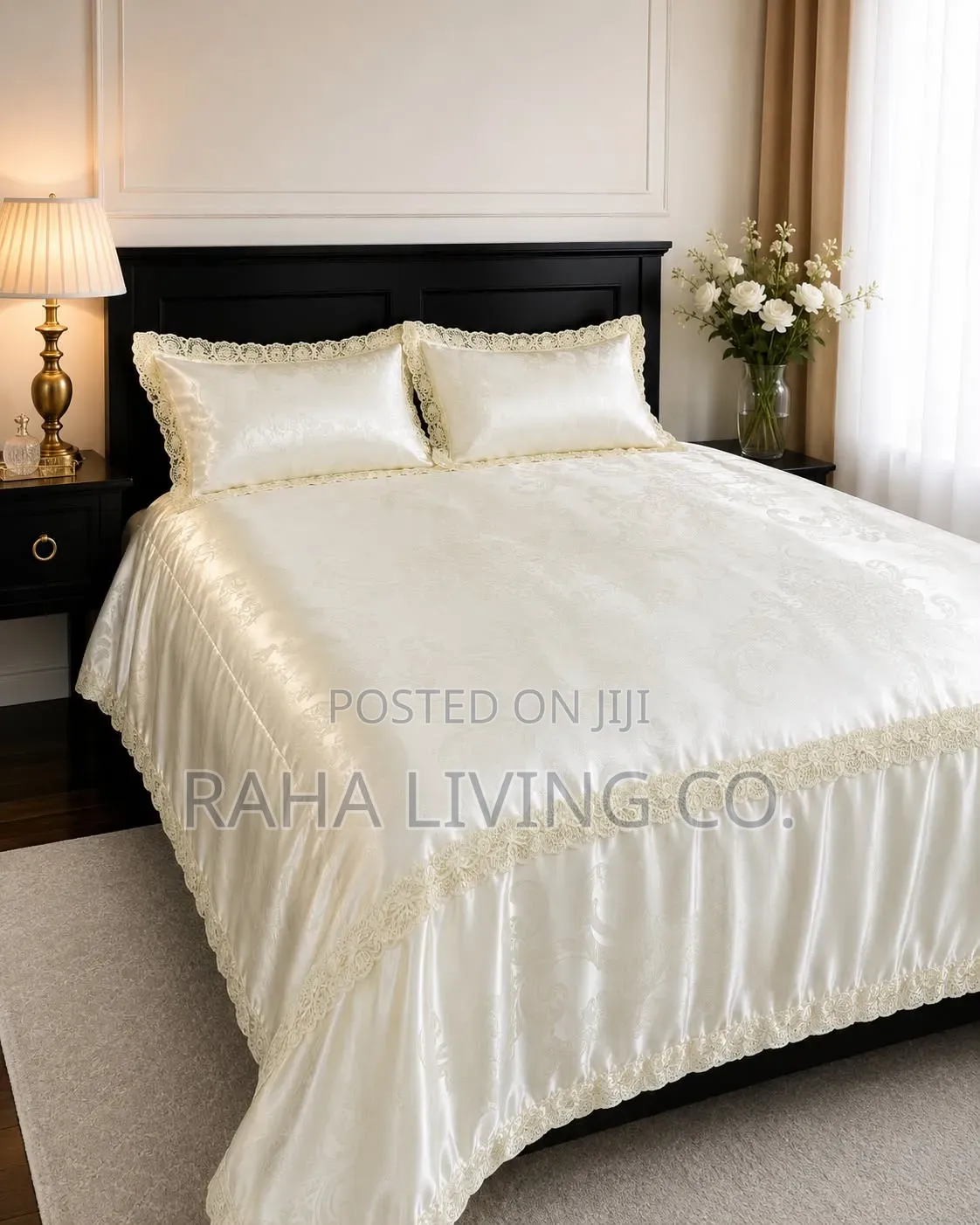 Silk Lace Duvet Cover Set | 4 PCS | Size 6x7
