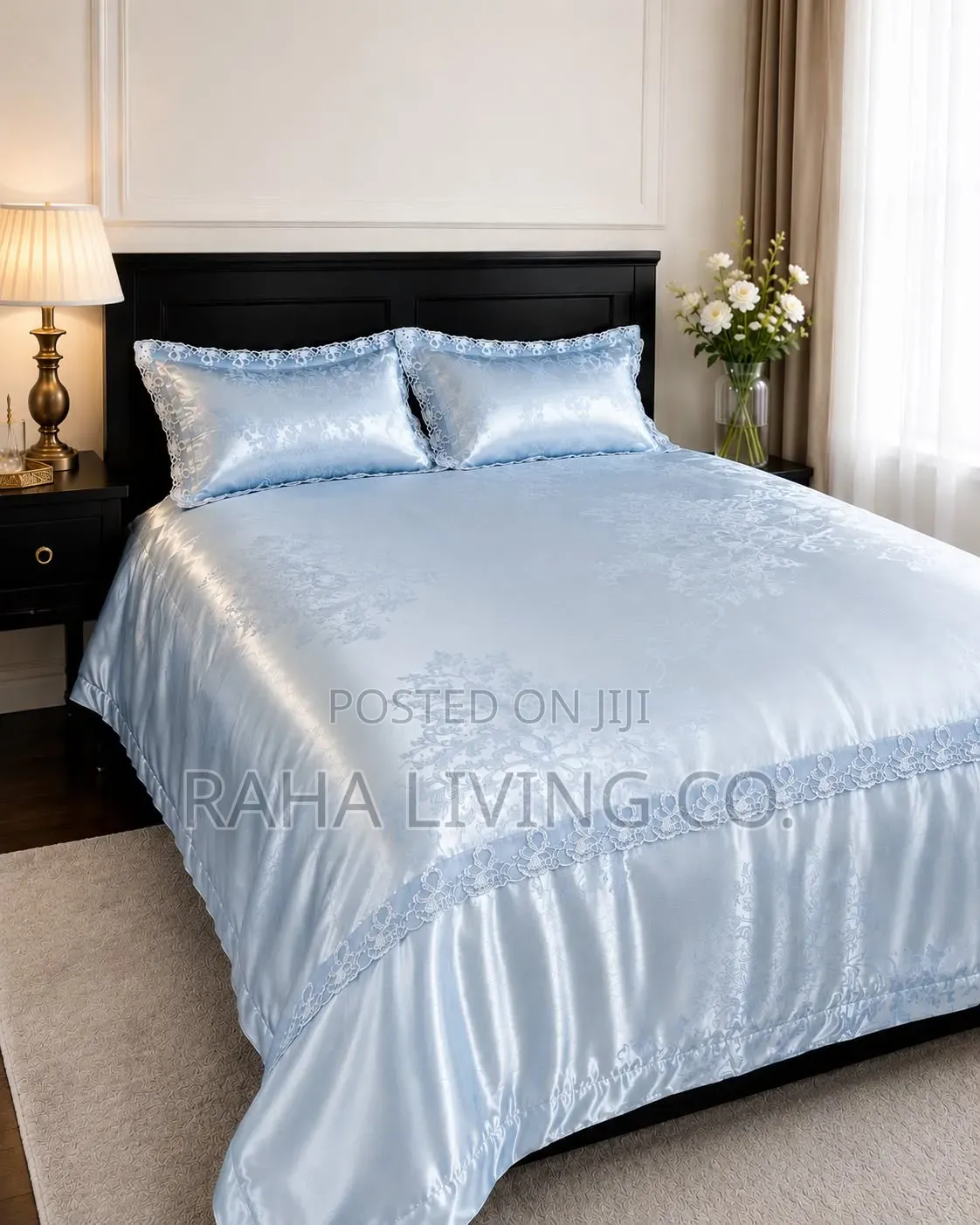 Silk Lace Duvet Cover Set | 4 PCS | Size 6x7