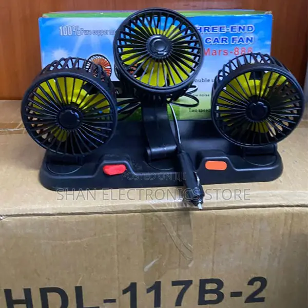 360° Adjustable Usb/12v/24v 3 Head Air Fan Automotive Electric Fa