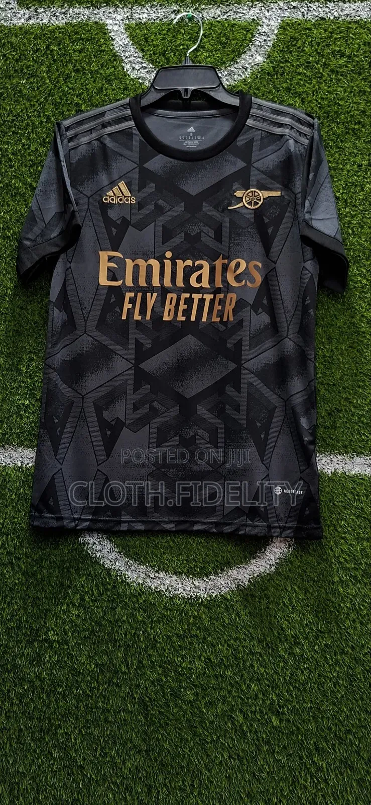Arsenal Away Jersey 22/23.(Black and Gold)