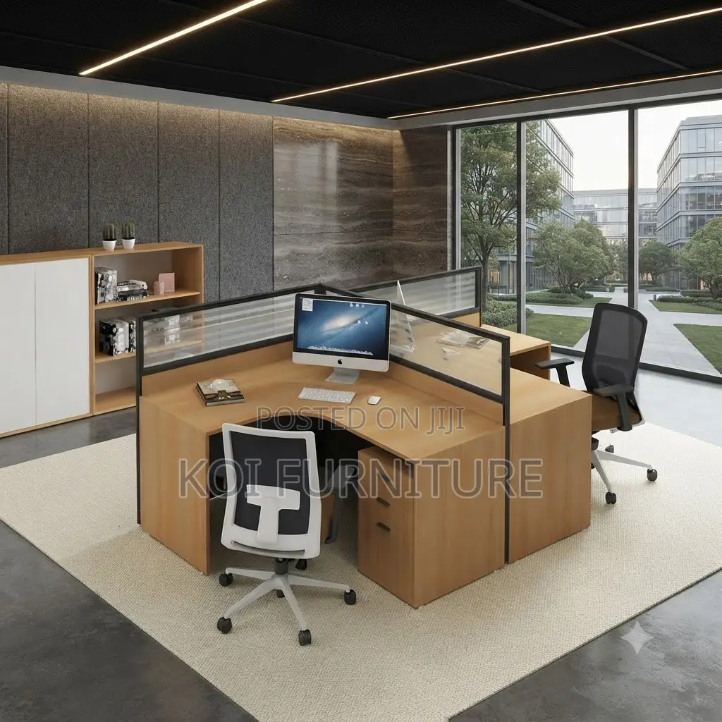Office Workstation; 2 Users Combination Modular Modern Workstation