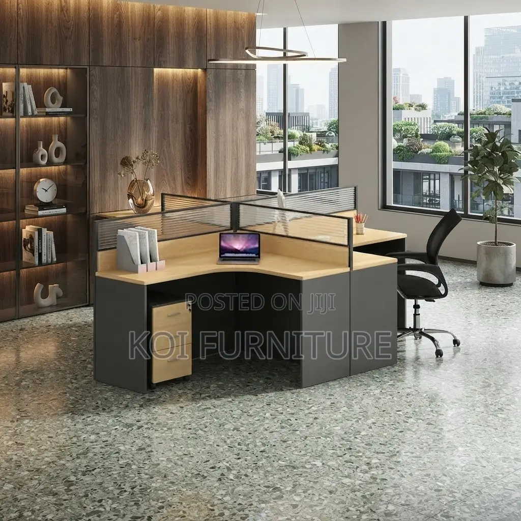 Office Workstation; 2 Users Combination Modular Modern Workstation