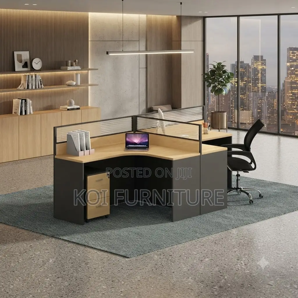Office Workstation; 2 Users Combination Modular Modern Workstation